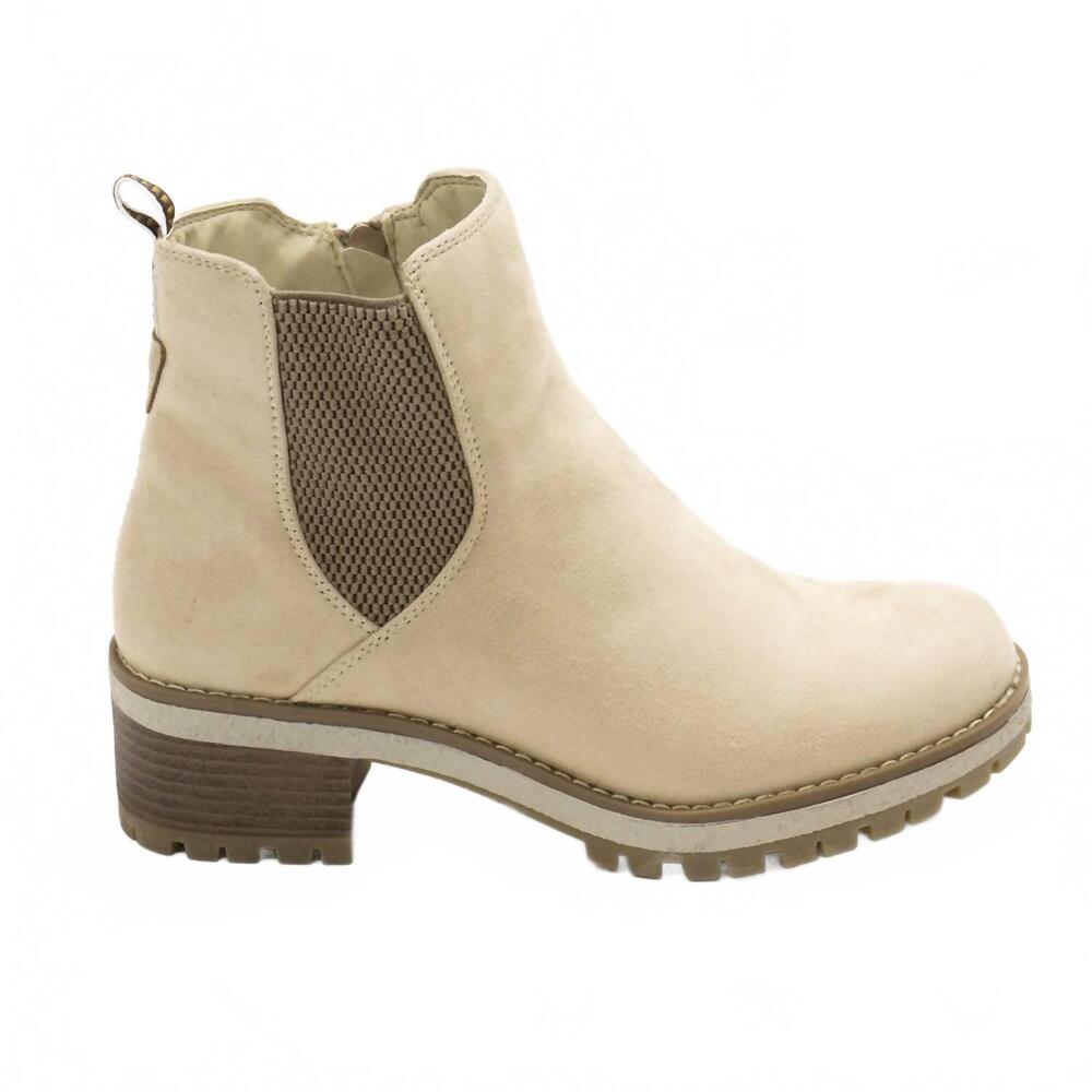 NEW PATRIZIA women's smylie chelsea bootie in beige